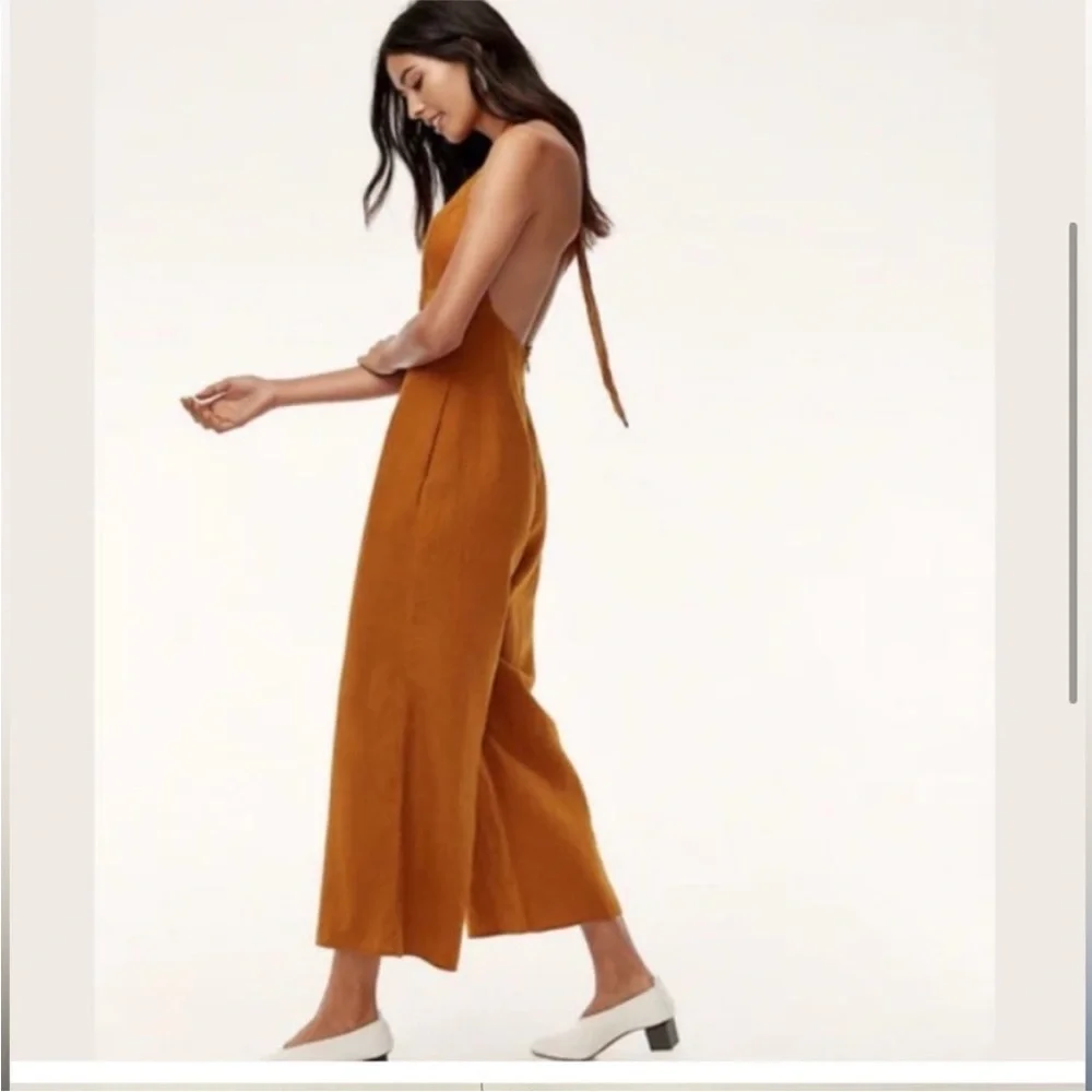 Aritzia Wilfred‎ 100% Linen Halter Jumpsuit Size 2